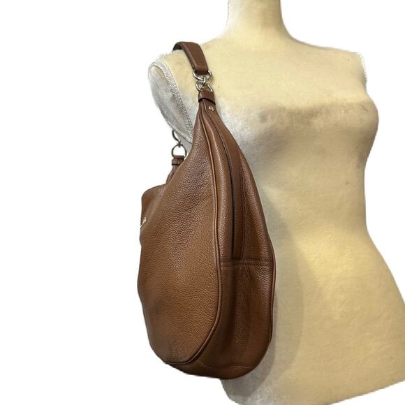 EUC Coach Brown Harley Pebble Leather Hobo Shoulder Bag F38259 - Picture 9 of 15